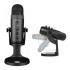 JMARY MC-PW8 Condenser Microphone USB Desktop Mic with Real-time Monitoring - Black